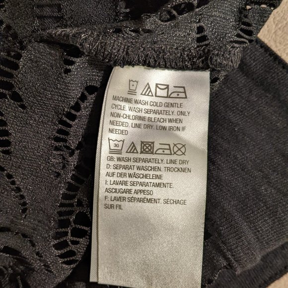 LOGO by Lori Goldstein Open Front Slub Cardigan w/Lace Detail XL - Picture 9 of 11